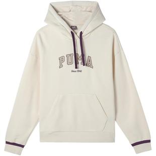 运动休闲卫衣女印花加绒连帽宽松套头衫 686189彪马puma官方奥莱