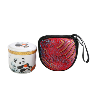 便携式户外旅行茶具一壶一杯陶瓷快客杯单人露营随身收纳精致套装