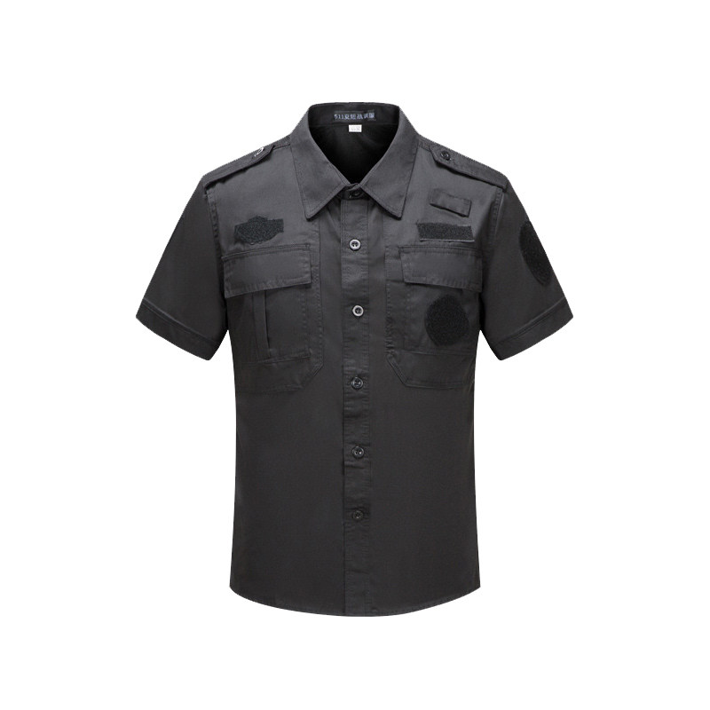 保安工作服春秋套装男夏装夏季保安服制服标志高端作训服短袖上衣