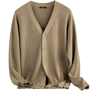 毛衣外套男针织开衫V领2026新款秋季高级感休闲宽松夹克上衣潮牌