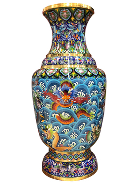 大花瓶龙腾四海庆典景泰蓝