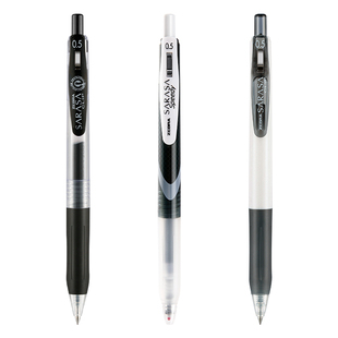 日本ZEBRA斑马黑笔按动 式速干顺滑黑色笔专大容量高颜值小 学生中性笔JJ15用笔芯0.5mm