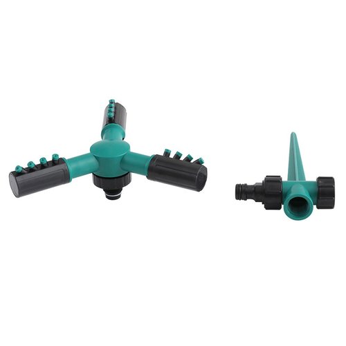 地插式大三叉洒水器草坪旋转式喷水家用阳台器洒水降温花园