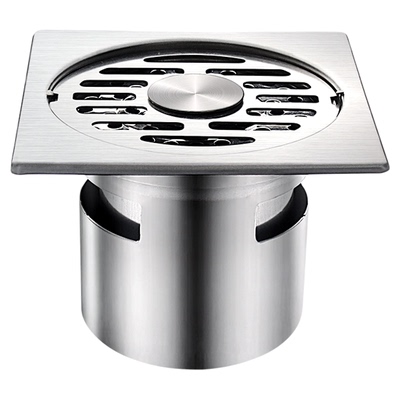 304不锈钢12cm圆形方形大口径洗衣机地漏下水110管大排量防臭防堵