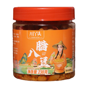 川丫头香辣腊八豆下饭菜湖南特产农家自制咸菜开胃黄豆酱拌饭豆子