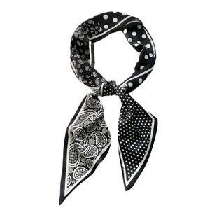 小长条丝巾女2026新款系脖高级感秋季搭配衬衫韩版腰果花百搭领巾