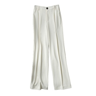 高挑大长腿！百搭通勤高腰显瘦含醋酸垂感直筒休闲裤拖地长裤女夏