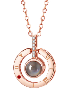 投影石爱的记忆项链女2025新款潮轻奢小众精致高级感锁骨链配饰