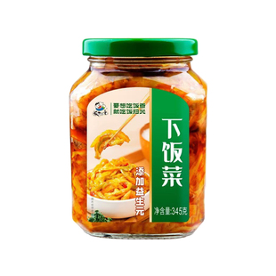饭扫光下饭菜345g/瓶爽口榨菜菜芯榨菜丝开味小菜拌饭配粥咸菜