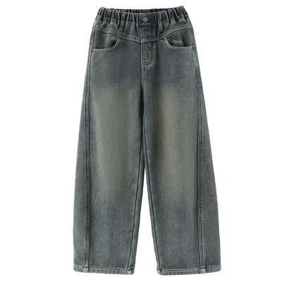 【专柜品质】女童秋冬加绒牛仔裤