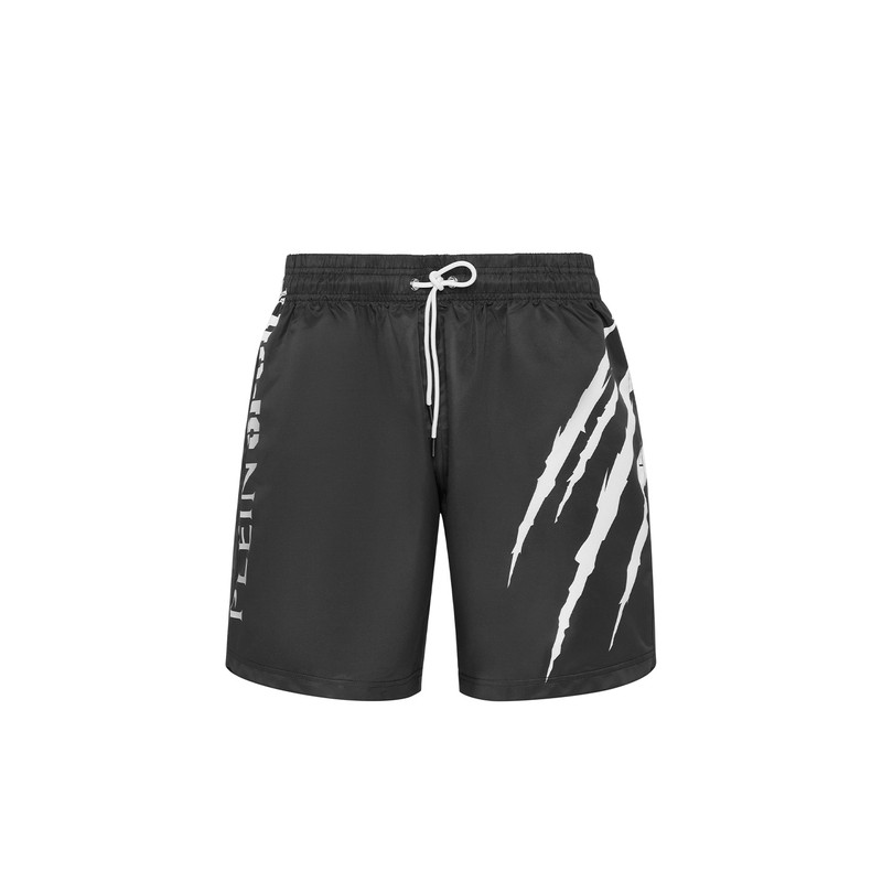 PHILIPP PLEIN 男士老虎抓痕印花休闲短裤慢跑短裤 PLEIN SPORT
