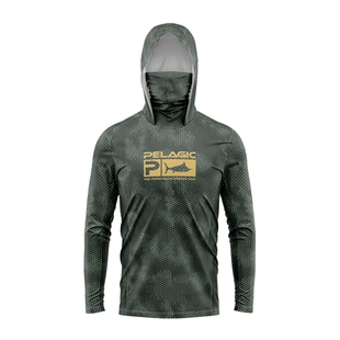 Pelagic Gear钓鱼服防晒透防蚊长袖连帽口罩春夏海钓服路亚出海