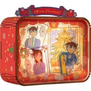 猫的天空之城名侦探柯南的圣诞派对亚克力流沙小夜灯联名周边摆件