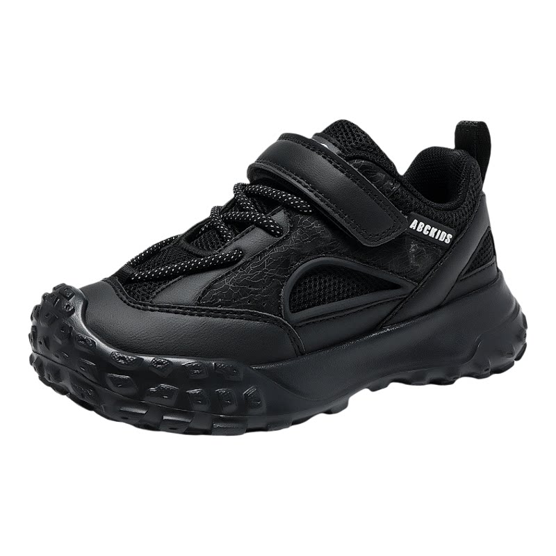 Abckids童鞋男童黑色运动鞋2026春秋新款网面透气儿童男孩休闲鞋
