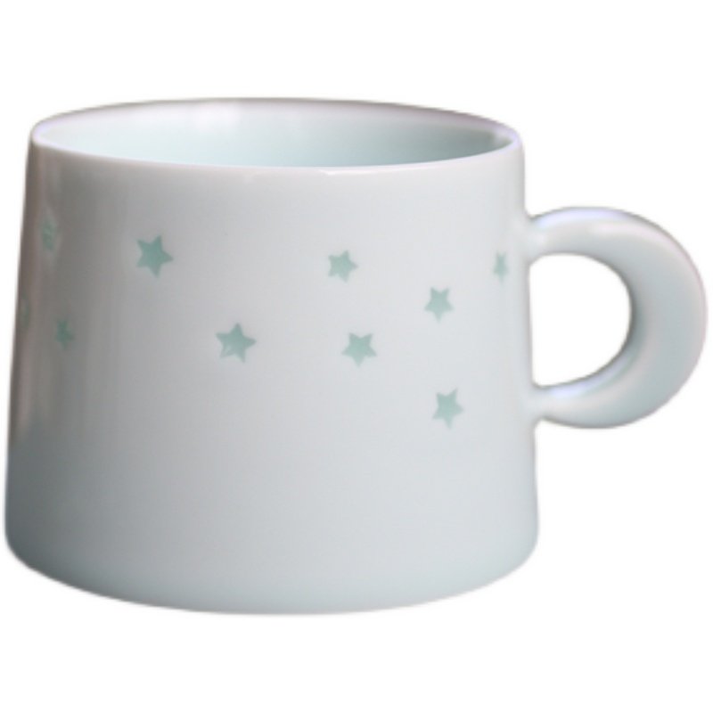 子木玲珑马克杯景德镇星星几何