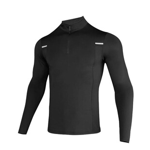 破冰正品冬季加绒半拉链训练服篮球速干衣男美式复古运动健身卫衣