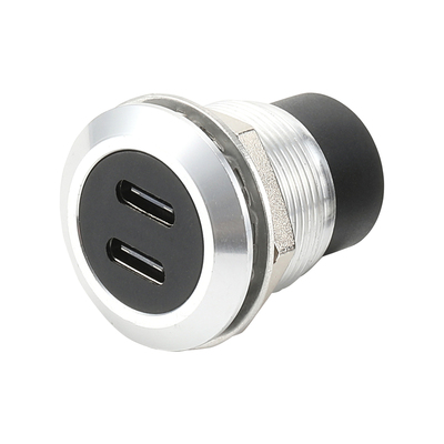 工业用品圆型模块双Type-c母座