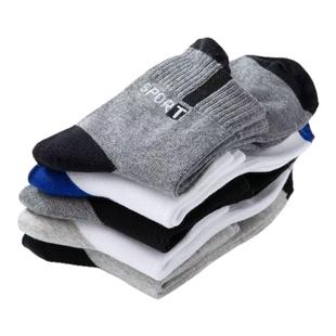 南极人男款棉吸汗防臭冬季加厚袜子中筒耐磨中筒提尔护跟运动男袜