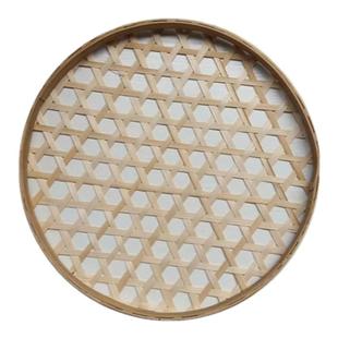 竹篾竹簸箕有孔竹筛子圆竹编手工竹盘子竹制品米筛竹匾晾晒装饰