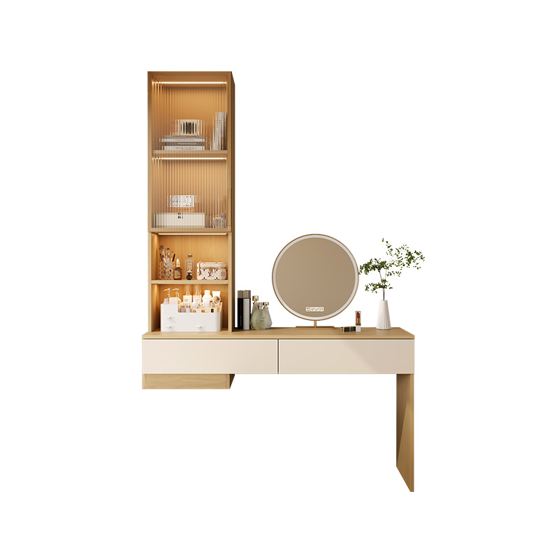 原木风定制卧室飘窗柜梳妆台飘窗空间改造阳台收纳柜子定制储物柜