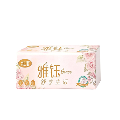 维邦抽纸400张5层加厚餐巾纸家用实惠装舒享擦手纸厕纸手纸面巾纸