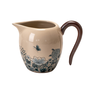 瓷牌茗米黄汝窑公道杯茶漏组合家用匀茶杯分茶器茶滤复古茶道配件