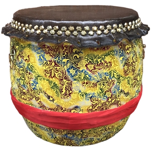 醒狮鼓18寸舞狮鼓头层水牛皮鼓佛山狮鼓成人锣鼓大鼓龙舟龙船鼓16