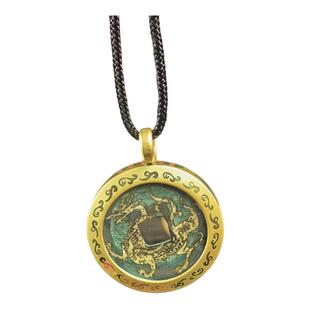 【天台山南宗】山鬼山花钱开元通宝纯黄铜真古币金属保护壳套装