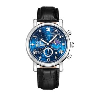 【自营】Katie Ermilio 梵高星空系列日月星辰油画腕表男夜光手表