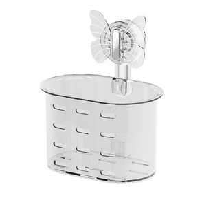 蝴蝶吸盘洗脸巾挂篮卫生间置物架收纳盒免打孔壁挂浴室洗漱台架子