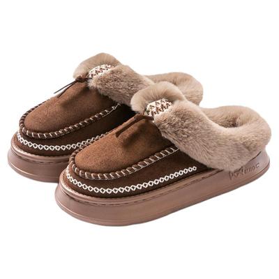 猫人足弓支撑棉拖鞋加绒保暖冬季