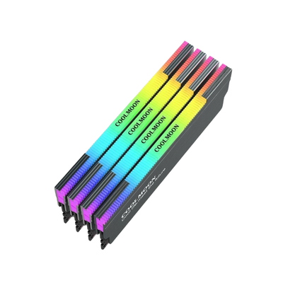 酷月COOLMOON内存马甲 ARGB台式电脑散热 神光同步5v幻彩内存壳