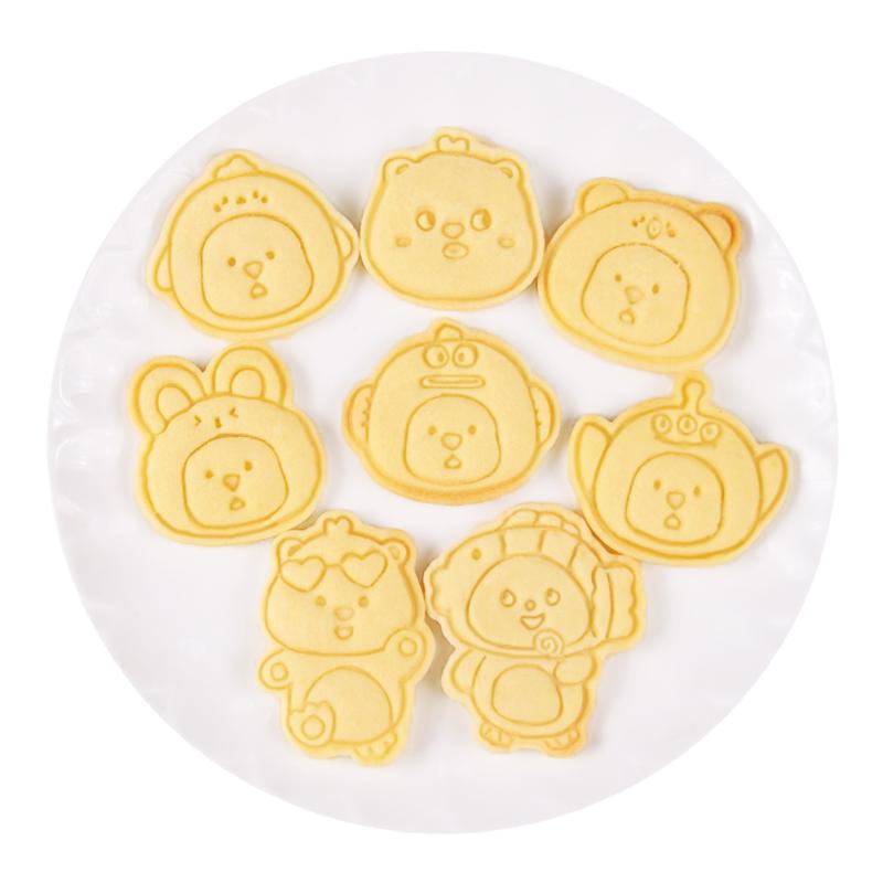 可爱loopy露比饼干模具卡通海狸鲷鱼烧曲奇糖霜diy家用按压烘焙模