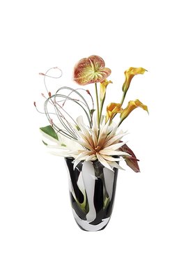 现代轻奢扭曲异型加厚玻璃花瓶插花酒店客厅餐桌创意花器花艺摆件