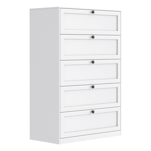 抽屉式收纳柜五斗柜钢制客厅卧室储物柜铁艺简约现代置物柜床尾柜