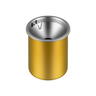 创意烟灰缸家用客厅防灰办公室不锈钢漏斗车载烟灰缸带盖高档烟缸