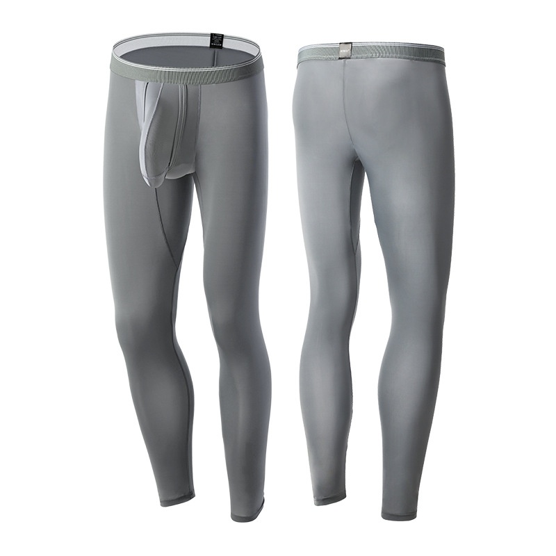 迷勃尔 新款运动紧身裤男士内裤冰丝大码中腰枪蛋分离长裤瑜伽裤