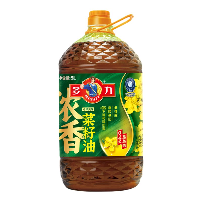 【交个朋友】多力浓香菜籽油5L+压榨玉米油5L组合食用油