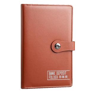 存单夹2026新款票据存单夹定期存单专用夹银行多功能存折卡一体包大容量皮面防水票据夹发票夹收纳袋多层可放