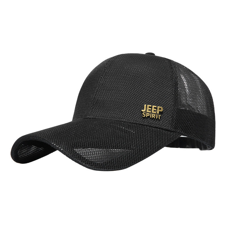 JEEP夏季遮阳透气网帽男士