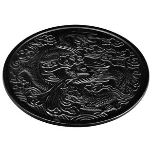 颜堂云龙纹手工雕刻日本南部铁壶垫隔热垫铸铁壶承壶托配件包邮