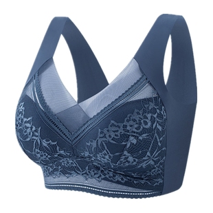 无痕性感运动内衣女大胸显小胸聚拢背心式文胸蕾丝美背夏季薄款