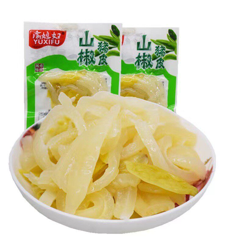 山椒猪皮开袋即食泡椒味小包装重庆特产渝媳妇熟网红解馋小吃零食