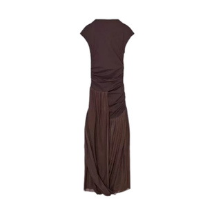 ZA外贸出口新品维多利亚风叠层气球版型绢网拼接连衣裙女 5039303