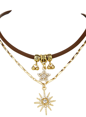 unbeaten美拉德星星叠戴项链女