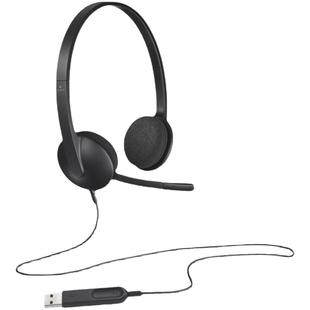 罗技H110/H340/H390/H151头戴式有线耳机带麦话筒立体声办公话务