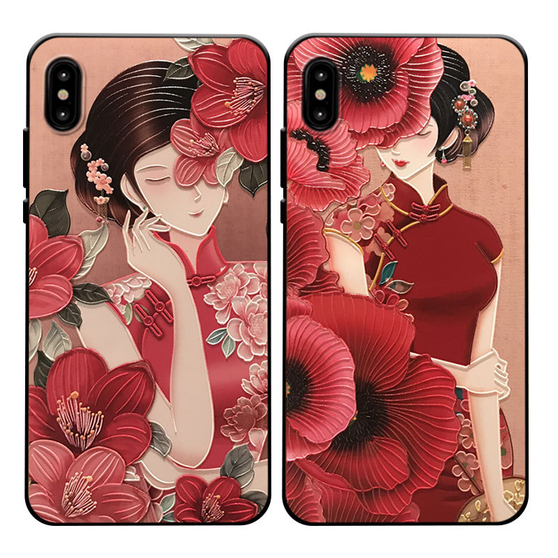 苹果16手机壳14新款12pro立体浮雕max中国风适用iPhone13全包17文创11故宫古风软壳xr硅胶防摔15pl