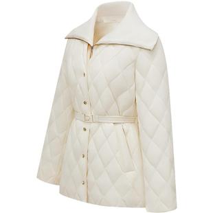 波司登25秋季新款女正品轻薄羽绒服收腰鹅绒轻奢小香风可脱卸衣领