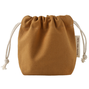 小号 立体束口袋抽绳帆布收纳包女学生化妆品口红钥匙零钱包迷你