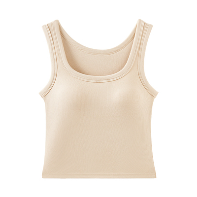 雅鹿带胸垫无钢圈美背吊带背心